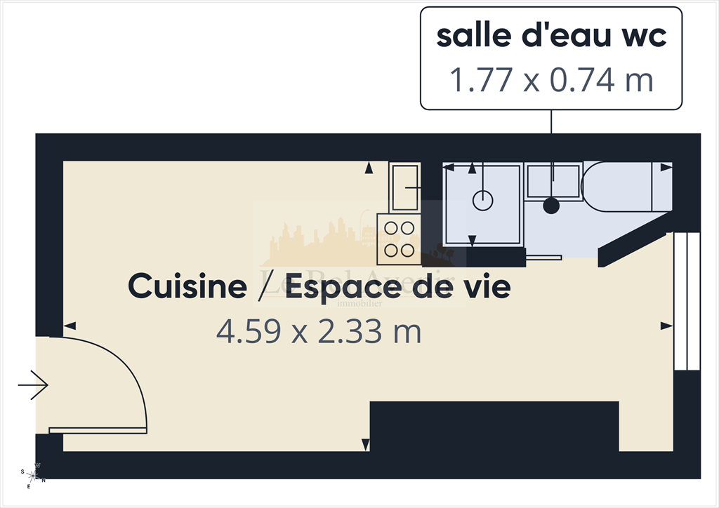 appartement 1 pièce en vente sur PARIS (75013)
